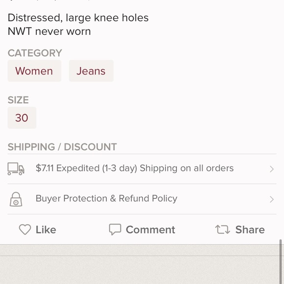 Distressed high waisted busted knee grommet jeans - Picture 8 of 8